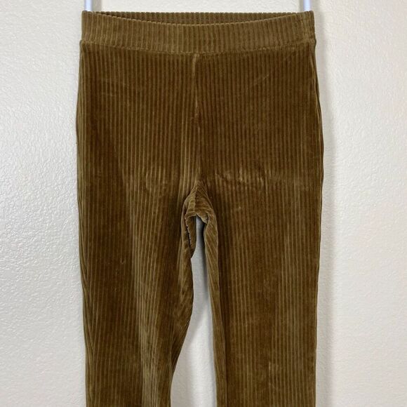 Aerie Women's Size XS Groove Corduroy Pull On Flare Pants Velour Leggings Retro - Picture 8 of 9